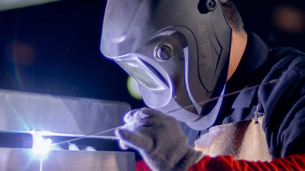 Man Welding